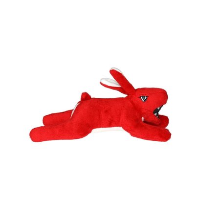 VIP 8.2 in. Tuffy Mighty Jr Angry Rabbit Animals Dog Toy, Red 180181910470